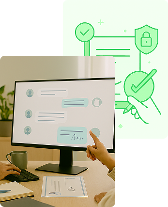 راهنما و کاربرد چت سازمانی در دفترخونه وکیل باشی