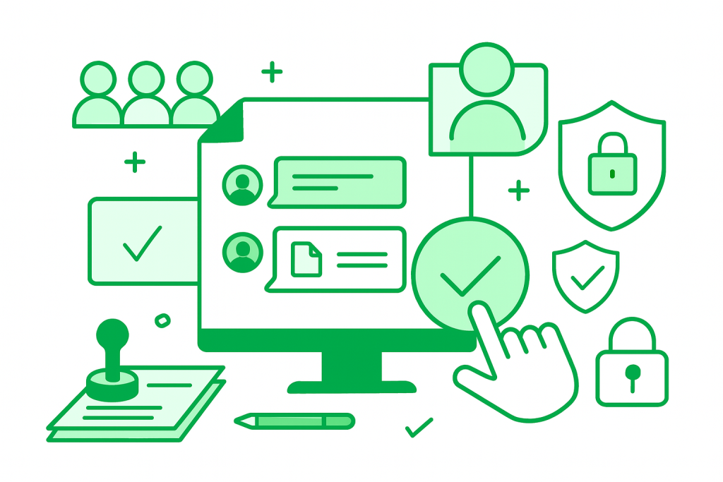 راهنما و کاربرد چت سازمانی در دفترخونه وکیل باشی